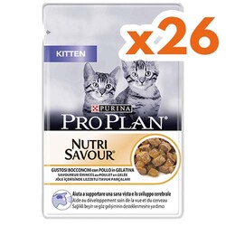 Pro Plan - Pro Plan Pouch Kitten Tavuklu Yaş Kedi Maması 85 Gr ( 26 Adet x 85 Gr )
