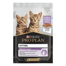 Pro Plan - Pro Plan Pouch Kitten Sos İçinde Hindili Yavru Kedi Yaş Maması 85 Gr