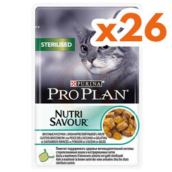 Pro Plan - Pro Plan Pouch Kısırlaştırılmış Balıklı Yaş Kedi Maması 85 Gr ( 26 Adet x 85 Gr )