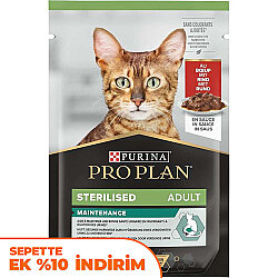 Pro Plan Pouch Sos İçinde Sığır Etli Kısırlaştırılmış Kedi Yaş Maması 85 Gr - Pro Plan