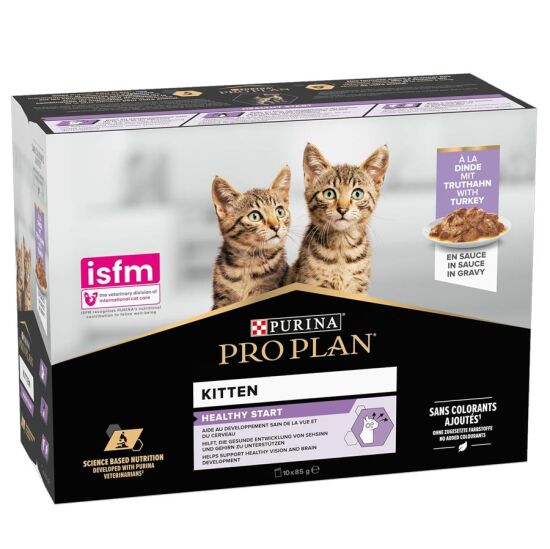 Pro Plan Pouch Kitten Sos İçinde Hindili Yavru Kedi Kedi Yaş Maması 85 Gr x 10 Adet - 1