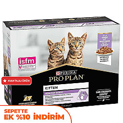 Pro Plan Pouch Kitten Sos İçinde Hindili Yavru Kedi Yaş Maması 85 Gr x 10 Adet - Pro Plan