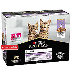 Pro Plan Pouch Kitten Sos İçinde Hindili Yavru Kedi Yaş Maması 85 Gr x 10 Adet - Pro Plan