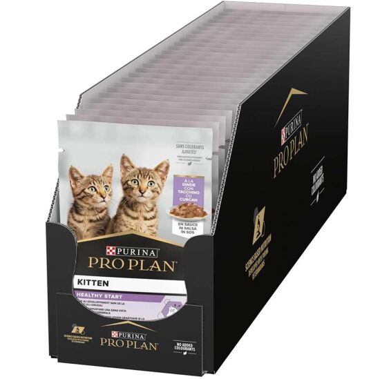 Pro Plan Pouch Kitten Sos İçinde Hindili Yavru Kedi Yaş Maması 85 Gr x 26 Adet - 1