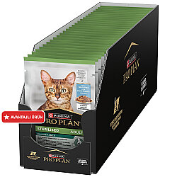 Pro Plan Pouch Sos İçinde Balık Etli Kısırlaştırılmış Kedi Yaş Maması 85 Gr x 26 Adet - Pro Plan