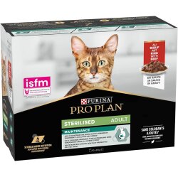 Pro Plan Pouch Sos İçinde Sığır Etli Kısırlaştırılmış Kedi Yaş Maması 85 Gr x 10 Adet - Pro Plan