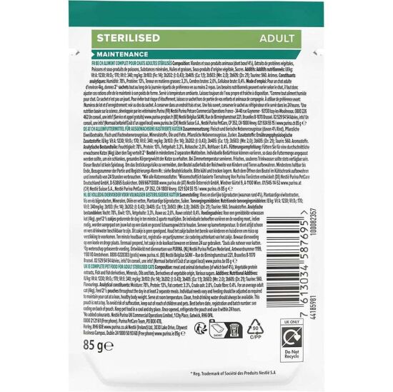 Pro Plan Pouch Sos İçinde Sığır Etli Kısırlaştırılmış Kedi Yaş Maması 85 Gr x 26 Adet - 3