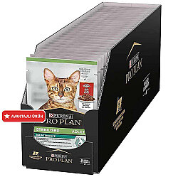 Pro Plan Pouch Sos İçinde Sığır Etli Kısırlaştırılmış Kedi Yaş Maması 85 Gr x 26 Adet - Pro Plan