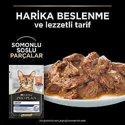 Pro Plan Pouch Sos İçinde Somonlu Indoor Kedi Yaş Maması 85 Gr - 5