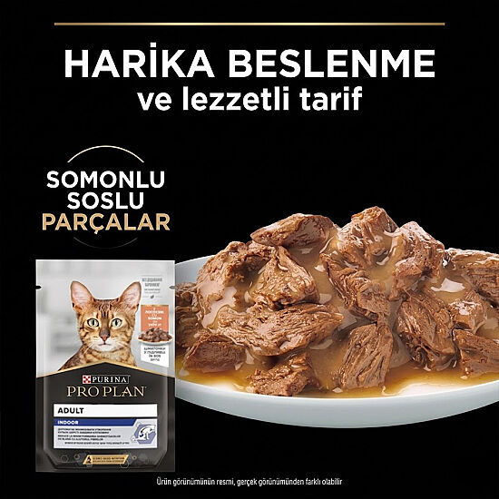 Pro Plan Pouch Sos İçinde Somonlu Indoor Kedi Yaş Maması 85 Gr - 5