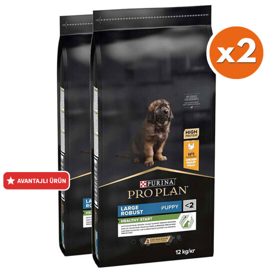 Pro Plan Puppy Large Tavuk Büyük Irk Yavru Köpek Maması 12 Kg x 2 Adet - 1