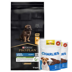 Pro Plan Puppy Large Tavuk Büyük Irk Yavru Köpek Maması 12 Kg + 2 Adet Gimdog 70 Gr Köpek Ödülü - Thumbnail