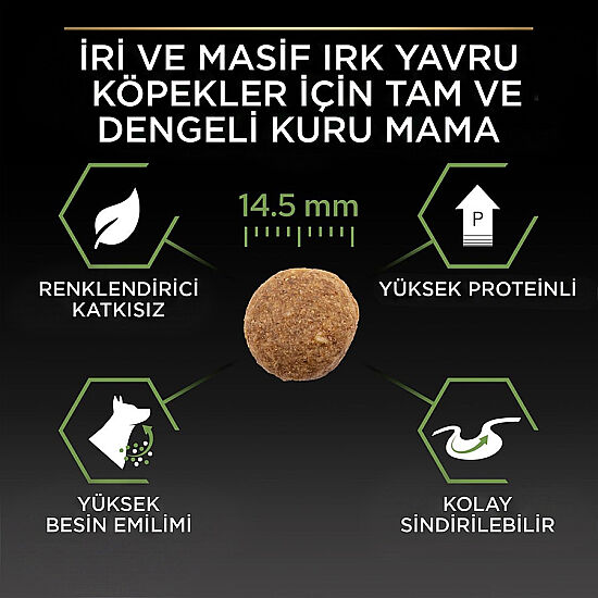 Pro Plan Puppy Large Tavuk Büyük Irk Yavru Köpek Maması 12 Kg + 3 Adet Pro Plan Konserve 400 Gr - 5