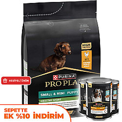 Pro Plan Puppy Tavuk Etli Küçük Irk Yavru Köpek Maması 3 Kg + 3 Adet Pro Plan Konserve 400 Gr - Pro Plan