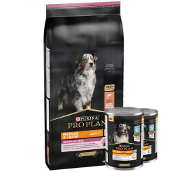 Pro Plan Senior Medium Large Somonlu Yaşlı Köpek Maması 14 Kg + 2 Adet Köpek Konservesi 400 Gr - Pro Plan