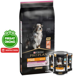 Pro Plan Senior Medium Large Somonlu Yaşlı Köpek Maması 14 Kg + 3 Adet Köpek Konservesi 400 Gr - Pro Plan