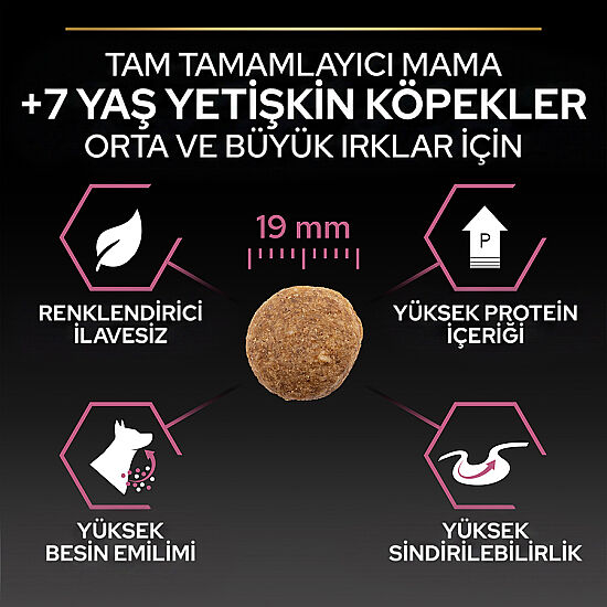 Pro Plan Senior Medium Large Somonlu Yaşlı Köpek Maması 14 Kg + 3 Adet Pro Plan Konserve 400 Gr - 7