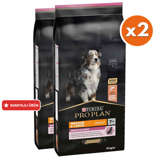 Pro Plan Senior Medium Large Somonlu Yaşlı Köpek Maması 14 Kg x 2 Adet - 1