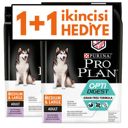 Pro Plan Sensitive Hassas Hindi Orta ve Büyük Irk Tahılsız Köpek Maması 2,5 Kg x 2 Adet - Pro Plan