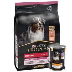 Pro Plan Sensitive Somon Hassas Köpek Maması 3 Kg + Köpek Konservesi 400 Gr - Pro Plan