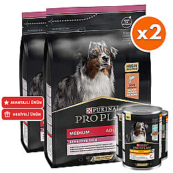 Pro Plan Sensitive Somon Hassas Köpek Maması 3 Kg x 2 Adet + 3 Adet Pro Plan Konserve - Pro Plan