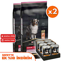 Pro Plan Sensitive Somonlu Hassas Köpek Maması 10 Kg x 2 Adet + 18 Adet Pro Plan Konserve 400 Gr - Pro Plan