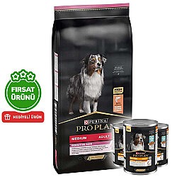 Pro Plan Sensitive Somonlu Hassas Köpek Maması 14 Kg + 3 Adet Pro Plan Konserve 400 Gr - Pro Plan
