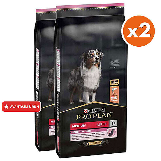 Pro Plan Sensitive Somonlu Hassas Köpek Maması 14 Kg x 2 Adet + 12 Adet Pro Plan Konserve - 3