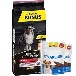 Pro Plan - Pro Plan Sensitive Somonlu Hassas Köpek Maması 14 + 2,5 Kg (Toplam 16,5 Kg) + 2 Adet Gimdog 70 Gr Köpek Ödülü