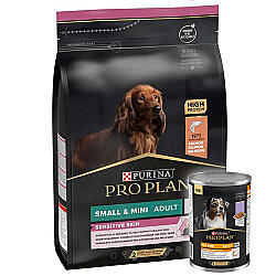 Pro Plan Somonlu Küçük Irk Köpek Maması 3 Kg + Pro Plan Konserve 400 Gr - Pro Plan