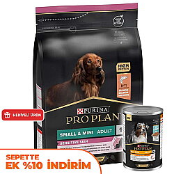 Pro Plan Somonlu Küçük Irk Köpek Maması 3 Kg + Pro Plan Konserve 400 Gr - Pro Plan