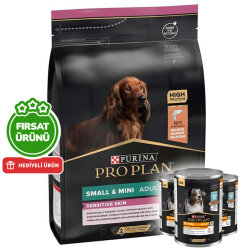 Pro Plan Somonlu Küçük Irk Köpek Maması 7 Kg + 3 Adet Köpek Konservesi 400 Gr - Pro Plan