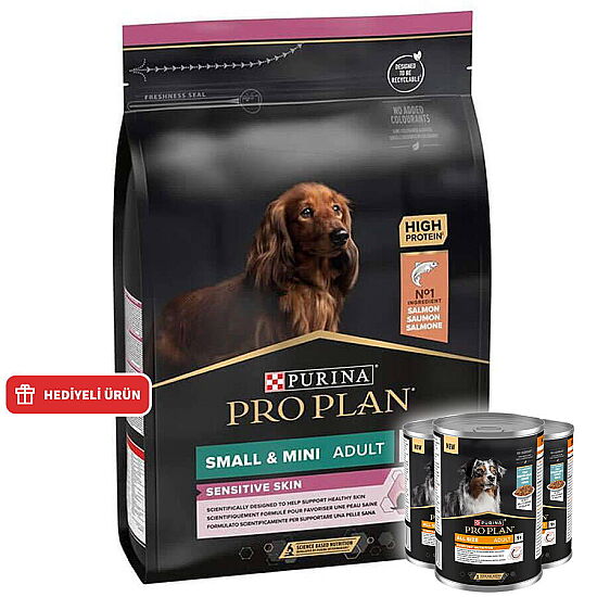 Pro Plan Somonlu Küçük Irk Köpek Maması 7 Kg + 3 Adet Pro Plan Konserve 400 Gr - 1