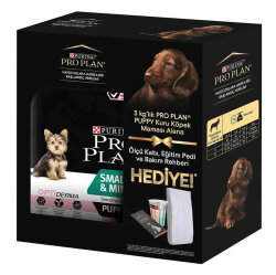 Pro Plan BOX Somonlu Küçük Irk Yavru Köpek Maması 3 Kg + Eğitim Pedi - Pro Plan