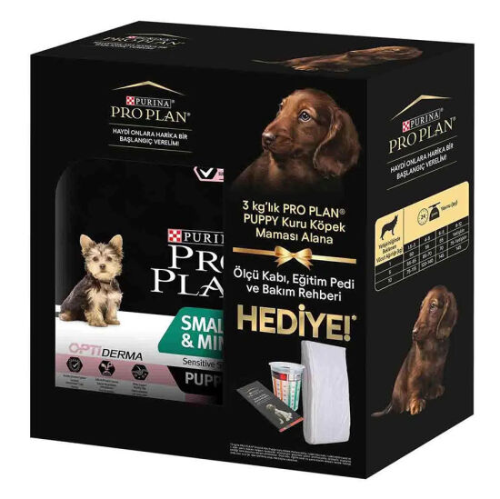 Pro Plan BOX Somonlu Küçük Irk Yavru Köpek Maması 3 Kg + Eğitim Pedi - 1