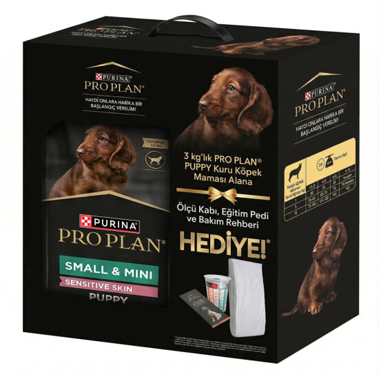 Pro Plan BOX Somonlu Küçük Irk Yavru Köpek Maması 3 Kg + Eğitim Pedi