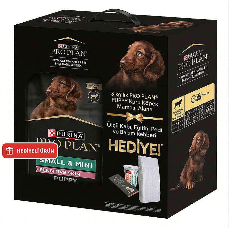 Pro Plan BOX Somonlu Küçük Irk Yavru Köpek Maması 3 Kg + Eğitim Pedi
