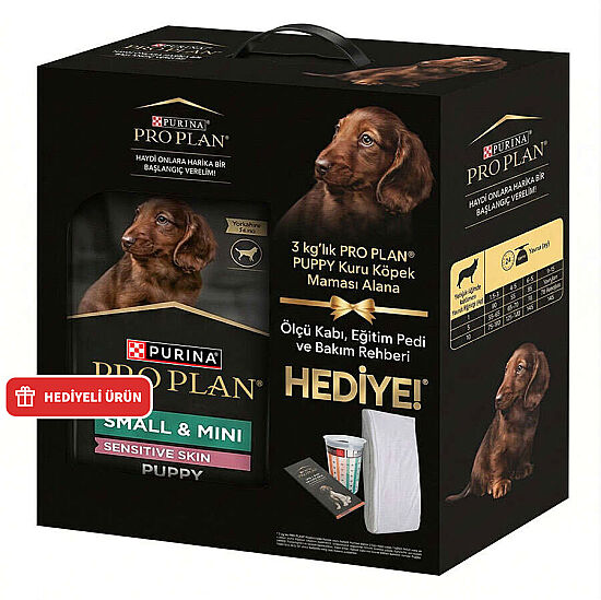 Pro Plan BOX Somonlu Küçük Irk Yavru Köpek Maması 3 Kg + Eğitim Pedi - 1