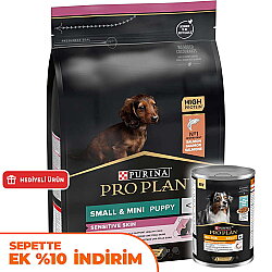 Pro Plan Somonlu Küçük Irk Yavru Köpek Maması 3 Kg + Pro Plan Konserve 400 Gr - Pro Plan