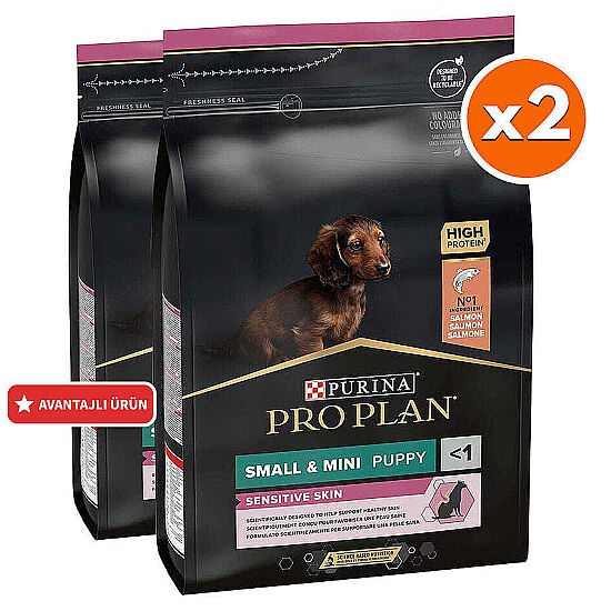 Pro Plan Somonlu Küçük Irk Yavru Köpek Maması 3 Kg x 2 Adet + 3 Adet Pro Plan Konserve - 2