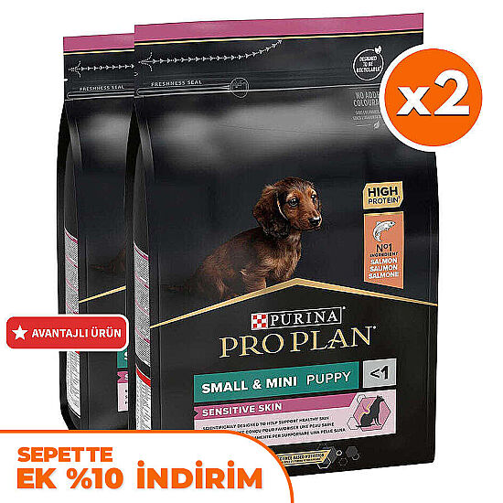 Pro Plan Somonlu Küçük Irk Yavru Köpek Maması 3 Kg x 2 Adet - 1