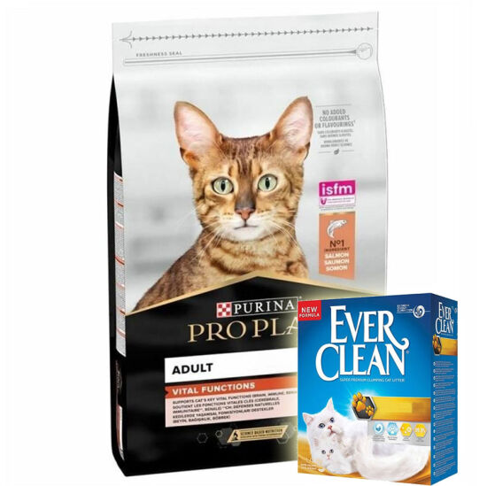 Pro Plan Somonlu Kedi Maması 10 Kg + Everclean 10 Lt Kedi Kumu - 1