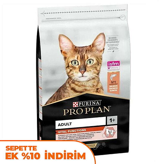 Pro Plan Somonlu Kedi Maması 10 Kg + Pro Plan Yaş Mama 85 Gr x 10 Adet - 2