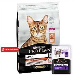 Pro Plan Somonlu Kedi Maması 10 Kg + 14 Adet Pro Plan Hairball Pouch - Pro Plan