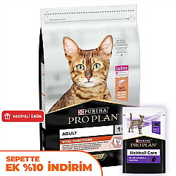 Pro Plan Somonlu Kedi Maması 10 Kg + 14 Adet Pro Plan Hairball Pouch - Pro Plan