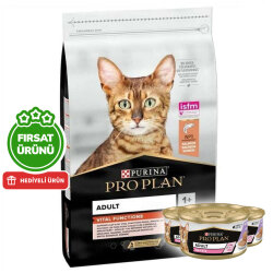 Pro Plan Somonlu Kedi Maması 3 Kg + 3 Adet Kedi Konservesi 85 Gr - Pro Plan