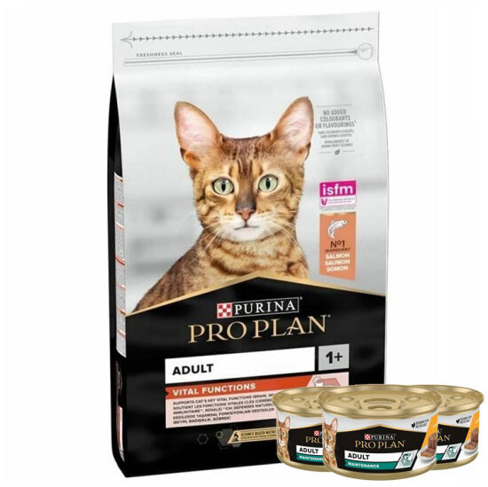 Pro Plan Somonlu Kedi Maması 3 Kg + 3 Adet Pro Plan 85 Gr Yaş Mama - 1