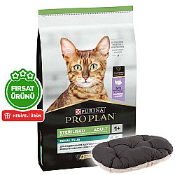 Pro Plan Kısırlaştırılmış Hindi Etli Kedi Maması 10 Kg + Ferplast Relax Kedi Yatağı - Pro Plan