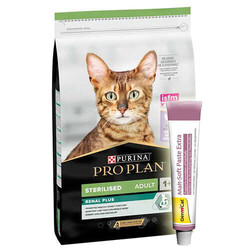Pro Plan - Pro Plan Kısırlaştırılmış Hindi Etli Kedi Maması 10 Kg + Gimcat Malt Soft Paste 100 Gr