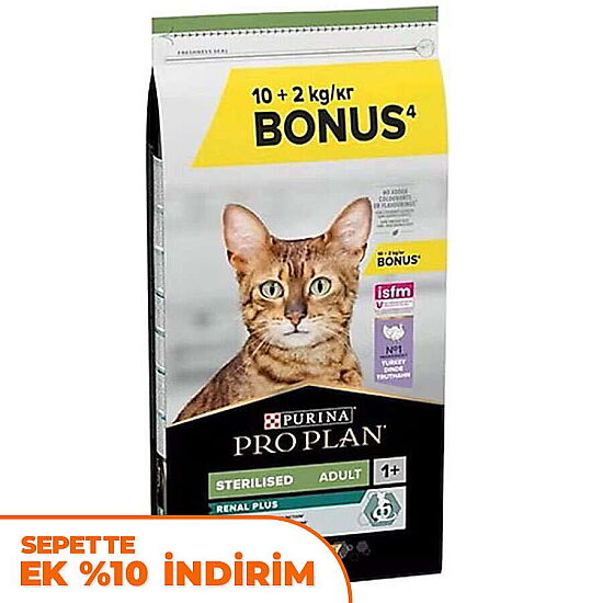 Pro Plan Kısırlaştırılmış Hindi Etli Kedi Maması 10 + 2 Kg (Toplam 12 Kg) + Pro Plan Yaş Mama 85 Gr x 10 Adet - 2